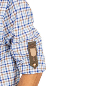 Chemise Traditionnelle Bavaroise pour Homme, Style Oktoberfest, Col Montant, Coton, Manches Longues, Formelle, Style Allemand Traditionnel, Respirante pour l'Été - Product Image 2