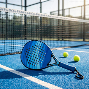 Raqueta de Pádel de Fibra de Carbono con Degradado Azul, Núcleo de Espuma EVA, Raqueta de Tenis de Pádel para Adultos, Logotipo Personalizado, Equipo Deportivo Profesional - Product Image 5