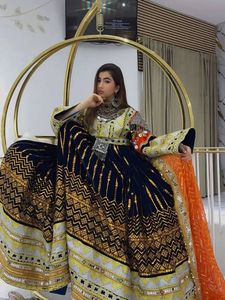 Hot Selling Afghan Kuchi <b>Dress</b> Women Velvet <b>With</b> Chiffon Shawl Contrast Color A-Line Afghani Embroidery Party Wedding <b>Dresses</b> - Product Image 3
