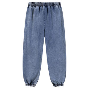 Joggers en denim droit 100% coton pour hommes, vente flash, qualité supérieure, respirant, écologique, multi-poches, design de logo personnalisé - Product Image 4