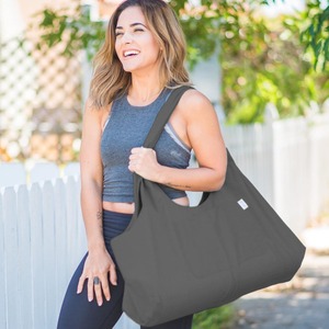 <b>Large</b> Canvas Yoga <b>Mat</b> & Pilates Bag with Fashion Design Adjustable Carry Strap Bottle Pocket Wet Compartment - Product Image 3