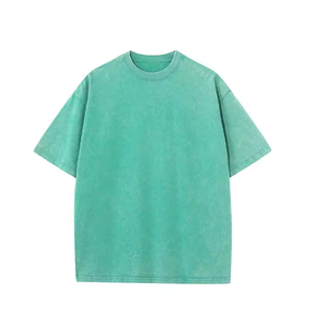 Camisetas Oversize para Hombre de Algodón Lavado, Estilo Holgado con Hombros Caídos, Cuello Redondo, Estilo Vintage Baggy, Camisetas Streetwear - Product Image 1