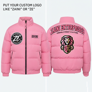 ZAINI Custom Logo Premium Puffer <b>Jacket</b> 80 GSM Polyester Waterproof Windproof Hooded Camouflage <b>Pattern</b> <b>Quilted</b> Panels Warm - Product Image 1