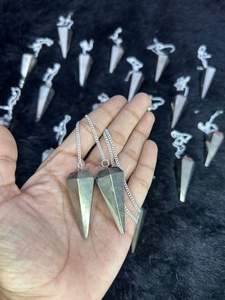 Péndulo de Cristal de Cuarzo Pirita Dorada Natural al por Mayor, Punta Facetada Pulida, para Sanación Metafísica, Radiestesia y Reiki - Product Image 5
