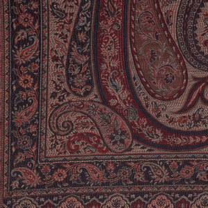 Chal Pashmina Kashmirí para Mujer, Largo, Reversible, para Invierno, Color Rojo Oscuro, con Estampado y Flecos, para Uso Diario - Product Image 4