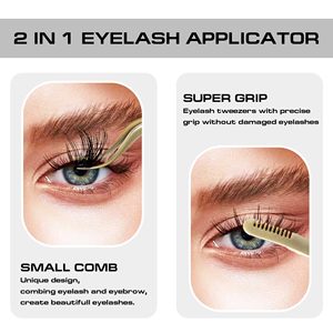 <b>Comb</b> Tweezer 2 in 1 <b>Lash</b> Tweezer with <b>Comb</b> With Stainless Steel Elbow Tweezers Professional Eyelash Extension And <b>Comb</b> Tweezer - Product Image 4