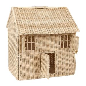 Handmade Craft Rattan Baby Doll House Storage <b>Basket</b> <b>Small</b> Doll House Accessories Custom Design Factory Cheap Price - Product Image 2