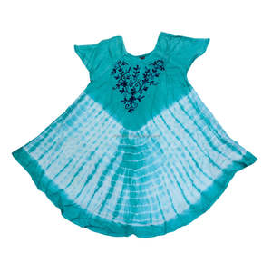 เดรสร่มพิมพ์ลายดอกไม้แขนสั้นปักลายดอกไม้สีต่างๆเดรสฤดูร้อนแบบลำลองสำหรับผู้หญิง - Product Image 2