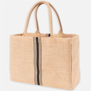 Jute Beach Tote <b>Bag</b> with Multiple Inner Compartments for Organized Storage of Beach Essentials - Product Image 4