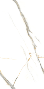 Carreaux de sol en porcelaine brillante 600x1200mm, motif marbre blanc, texture imitation pierre polie, antibactériens, antidérapants, pour salle de bain - Product Image 4