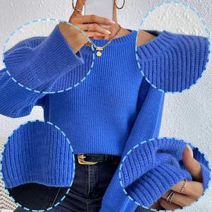 Suéter de Invierno para Mujer, Diseño Moderno 2026, Holgado, Manga Larga, Premium, Alta Calidad, Nailon/Acrílico, Logotipo Frontal - Product Image 3