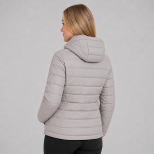 Chaqueta Acolchada de Alta Calidad para Mujer, Abrigo de Invierno Ligero y Cálido, con Logotipo Personalizado, Cremallera Completa, Capucha, Ropa Exterior Informal, Venta al Por Mayor - Product Image 4