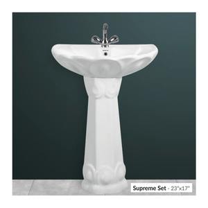 Cuvette de toilette en céramique de forme carrée moderne lavabo de salle de bain mural structure monobloc piédestal salle à manger bassin d'art - Product Image 1