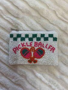 Pochette à monnaie brodée à la main classique avec perles de rocaille pour femmes, usage quotidien, multicolore, fabriquée à la main en Inde - Product Image 1