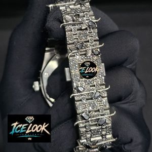 ICE LOOK นาฬิกาผู้ชายสไตล์ฮิปฮอป สแตนเลสสตีล 40 มม. ตัวเรือนทรงไม่สมมาตร หน้าปัดคริสตัลแซฟไฟร์ ระบบอนาล็อก ควอตซ์ เข็มเรืองแสง - Product Image 2