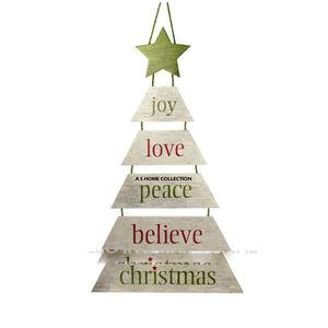 Decoración Navideña de Pared con Diseño de Estrella, Impresión de Joy Love Peace Believe, Decoración de Pared Sublimable en Blanco - Product Image 1