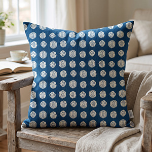 Latest Arrival Wholesale TheFabira Rajasthan Indigo <b>Blue</b> Eco-Friendly Handmade 100% Cotton Abstract Print Square <b>Cushion</b> <b>Covers</b> - Product Image 6