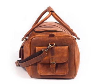 Competitive Price <b>Leather</b> Weekender Travel Duffel <b>Bag</b> Duffel Zipper Closure Multi-Purpose high demanding <b>Leather</b> Travel <b>Bags</b> - Product Image 3