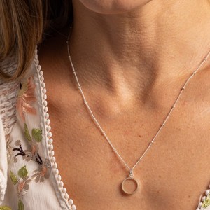 Clear Quartz Sterling Silver Jewelry Set Trendy Wedding Party Circle Pendant Necklace Matching Dangle <b>Earrings</b> Export India - Product Image 4