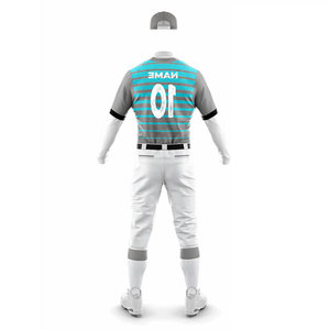 Tenues de baseball personnalisées en polyester grande taille, motifs imprimés écologiques, vêtements de sport pour adultes, uniformes d'équipe - Product Image 6