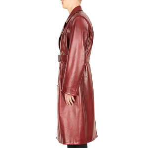 Oversized <b>Long</b> Leather Trench <b>Coats</b> Wholesale Fashion Streetwear Overcoat Custom PU Leather OEM ODM Private Label - Product Image 2