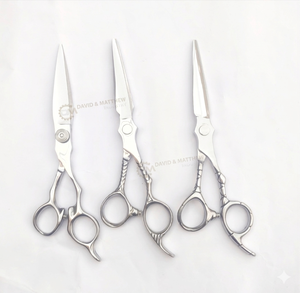 David & Matthew Hair Scissors Stainless Steel Professional Barber Salon Cutting <b>Tools</b> Straight Blade Manual Haircutting <b>Shears</b> - Product Image 3