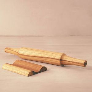 Set di rulli da pasta e taglieri in legno di teak con supporto - Product Image 2