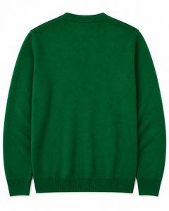 Cardigan en tricot vert pour femme FAMU, col en V, manches longues, logo FIST PHI brodé, style classique, vêtements universitaires personnalisés - Product Image 2
