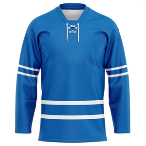 Maillots de hockey sur glace de qualité supérieure pour toutes les équipes, en polyester 100 % à séchage rapide, avec surpiqûres, vente en gros, faible MOQ - Product Image 2