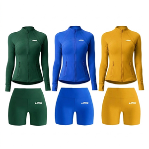 Clothing Manufacturer 2026 Custom Good Quality <b>Yoga</b> Leggings and Tops Private Label Women's Plus Size <b>jacket</b> Leggings <b>Yoga</b> Set - Product Image 1