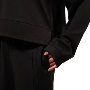 <b>Women</b> <b>Black</b> Two Piece Lounge Set Long Sleeve Crew Neck Sweatshirt Wide Leg Pants Casual Sportswear Matching Outfit Custom - Product Image 6