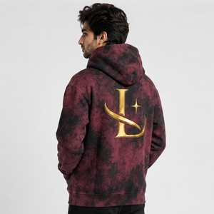 Sudadera con Capucha para Hombre, Estilo Urbano de Alta Gama, Lavado Ácido, Diseño con Patrón Lavado, Ajuste Cómodo, Material Duradero, Servicio OEM, Apariencia Elegante - Product Image 2