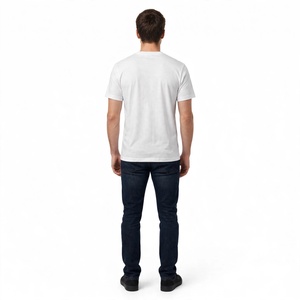 T-shirt en tricot imprimé pour homme de qualité supérieure, manches courtes, col rond, 100% coton, design personnalisé, respirant, anti-rides, écologique BD - Product Image 3