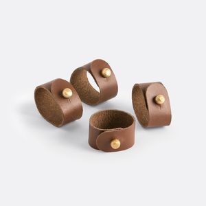 Designer Leather Napkin Ring For Dining <b>Table</b> Reusable Elegant Napkin Holder For <b>Party</b> <b>Table</b> Setting - Product Image 5