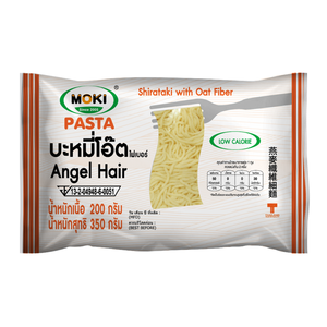 MOKI Pasta de Fideos Angel Hair Refinados de 200g, Instantáneos, de Konjac y Fibra de Avena, Sin Gluten, Sin Azúcar, Bajos en Carbohidratos, Keto, en Bolsa/Caja Thaifex - Product Image 1