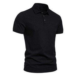 <b>Men's</b> Solid Color Cotton Pique Short Sleeve Polo <b>Shirt</b> Casual Breathable Knitted Design Regular Fit <b>Orange</b> Polo <b>Shirt</b> - Product Image 5