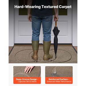 Tappeto Moderno e Elegante 47 X 32 Pollici con Base in TPE, Tappetino Commerciale Resistente per Interni ed Esterni, Tappeto per Ingresso Facile da Lavare - Product Image 1