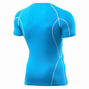 New Men Regular Sleeve Knitted Breathable <b>Spring</b> Fitness <b>Compression</b> T-Shirt Gym Workout Quick Dry High Quality Running Jogging - Product Image 2