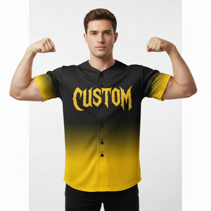 New Arriver Unisex Kids Vintage Toddler Custom Made Black and Gold <b>Baseball</b> Jersey - Product Image 3