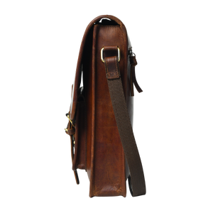 Sac à dos en cuir vintage personnalisé avec logo d'usine, sac pour ordinateur portable en cuir véritable Crazy Horse pour hommes, fermeture éclair - Product Image 3