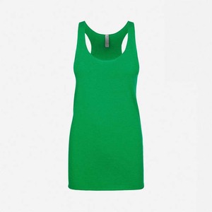 Débardeur vert à col rond pour femme, décontracté, respirant, tricoté, 100% coton, couleur unie, longueur normale - Product Image 4