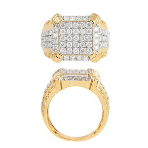 Bague Chevalière de Fiançailles pour Homme de Créateur, Style Iced Out, avec Moissanite Taille Ronde, en Argent Sterling 925, Bijoux Hip Hop - Product Image 6