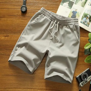Shorts pour hommes en polyester, shorts de sport, shorts de baseball pour hommes, shorts d'été à taille élastique, amples, unis, longueur genou. - Product Image 6