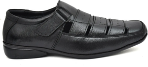 Sandales en cuir véritable de style luxueux pour hommes, respirantes, légères, avec amorti doux, décontractées, pour l'extérieur, toutes saisons - Product Image 5