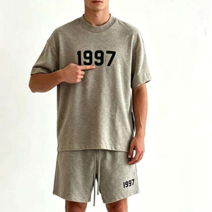 Camiseta Oversize Lisa de Algodón 100% de Alta Calidad Fear 1997 para Impresión, Hombro Caído, Peso Pesado - Product Image 5