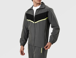 Chaqueta Cortavientos Lisa al por Mayor, Trajes Deportivos, Chándal de Nylon con Cremallera para Streetwear - Product Image 4