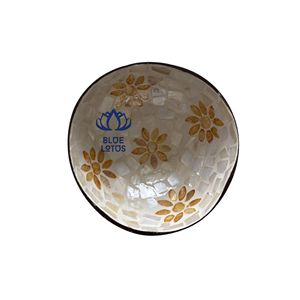Blue Lotus Handmade <b>Ceramic</b> Mosaic <b>Bowl</b> with Shell Inlay Elephant Design Eco-Friendly Durable Home Decorative Gift - Product Image 1