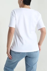 เสื้อถักคอเต่าแขนสั้นสีพื้นสำหรับผู้หญิงไซส์ใหญ่ EVER GLOW รุ่นซัมเมอร์ ผลิตจากผ้าฝ้าย 100% ป้องกันรอยยับ แห้งเร็ว ระบายอากาศได้ดี - Product Image 4