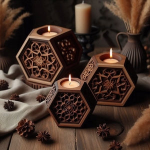 Quemador de Incienso Religioso de Madera Hecho a Mano por Artesanos, Diseño Único, Hecho en India, Ecológico, Duradero, Decoración para el Hogar - Product Image 1