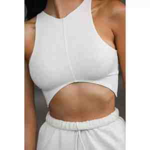 Ensemble de yoga 2 pièces pour femme de haute qualité OEM : Leggings de fitness et soutien-gorge de sport sans bretelles - Product Image 3